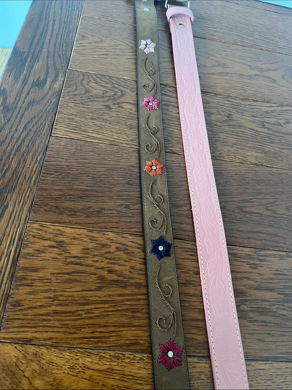 2 Nocona Western-Style Belts with Decorative Buckle size 24
